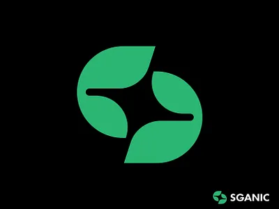 Sganic branding leaf letter lettermark logo mark monogram organic technology s star