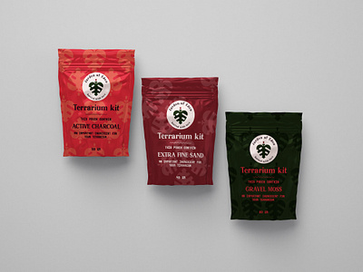 Terrarium kit: pouch mock up brand brand design brand identity branding design illustration mockup mockup psd mockups plants pouch pouch mockup terrarium vector