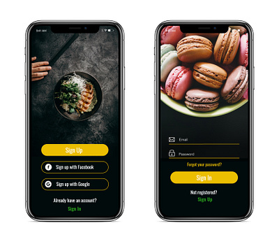 Foodie - Recipes, Cooking and Food Ideas App adobe photoshop adobe xd art design food food app mobile app mobile ui ui ux ux ui