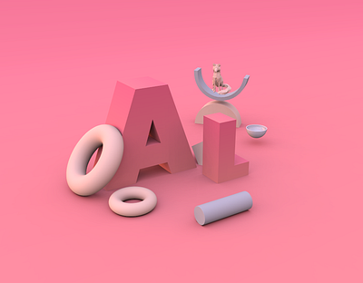 Abstract Life 3d 3d animation 3d art 3d design gray pink