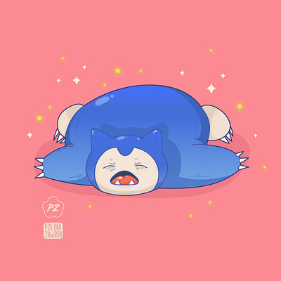 Snorlax character cute design illustration japan pokeball pokemon pokemongo sleep snorlax vector