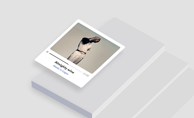 Music application - single card card cards ui design isometric isometric art isometric design minimal minimalism mobile mobile app music music app music player ui ux