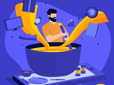 Our Style of Working branding digitalart graphic design identity illustration vector