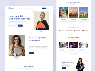 Education Landing Page Platform 2020 trend design 2021 trendy design agency course dashboad education educational website homepage landing landing page concept landing page ui minimal online booking online platform online school study ui ux user interface visual design website