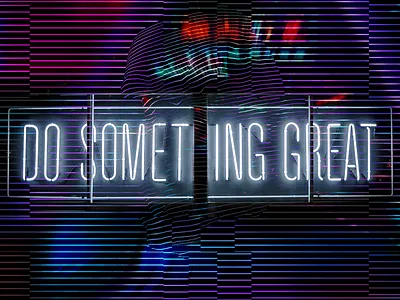 Neon Distortions 1/9 abstract design experiment illustrator photoshop poster typography