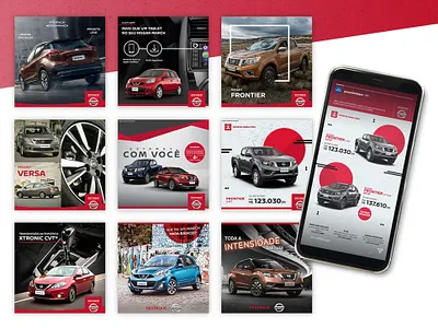 Social Media - Grupo Destaque Nissan car design layout nissan socail media