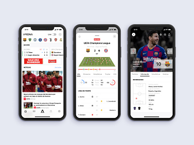 Arena Sports design ios mobile sketch soccer sports tennis ui ux