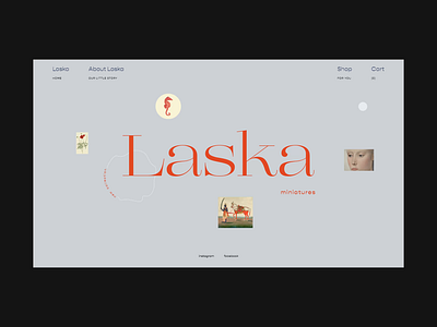 Laska Main Screen design laska online shop online store store tatoo ui web