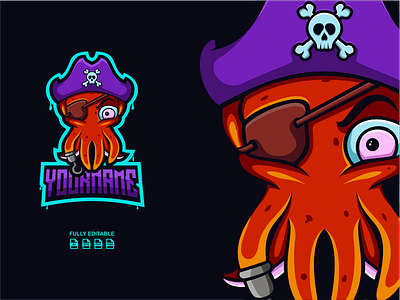 Octo pirates branding colorful company design dribble game gaming general icon ideas illustration instagram logo logoinspirations mascot octopus pirates vector vectors zerologicstudio