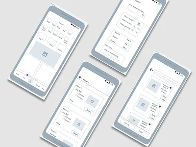 Wireframes app design minimal ux