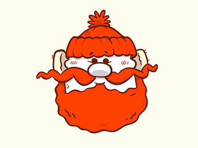 Yukon Cornelius 2 color beard blake stevenson cartoon cartoon character character design christmas cute head hipster illustration jetpacks and rollerskates pop culture popart retro rudolph silkscreen toque xmas