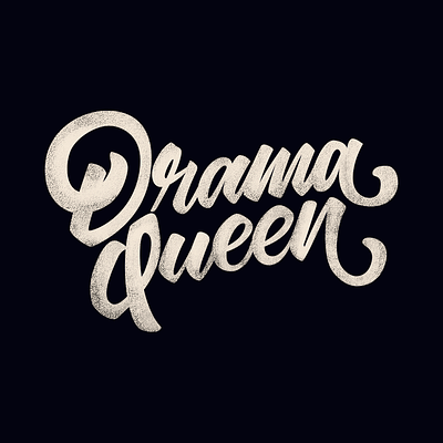 Drama Queen illustration lettering typography vector