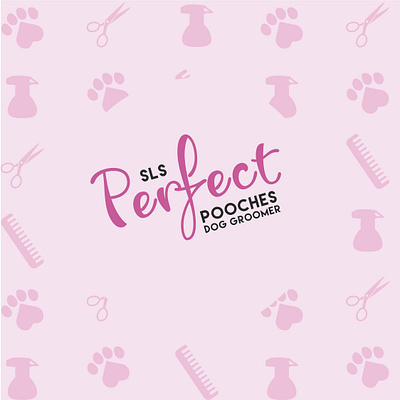 SLS Perfect Pooches Dog Grooming branding logo logo identity logotype