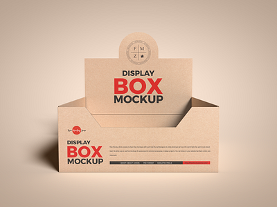 Free Kraft Display Box Mockup box mockup branding display box mockup download free free mockup freebie identity logo mock up mockup mockup free mockup psd mockups packaging packaging mockup print psd stationery template