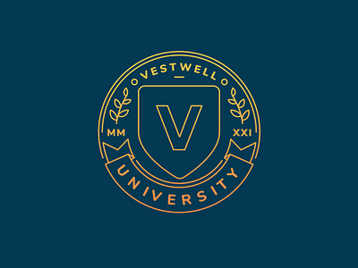 Vestwell U badge line logo university