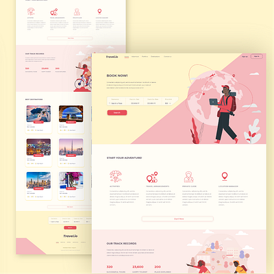 Travel and booking website design booking design travel ui ux uxui webdesign