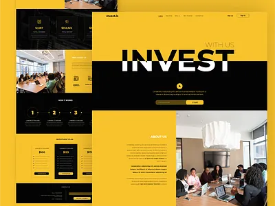Investment group company profile web page company company profile profile ui ux uxui webdesign