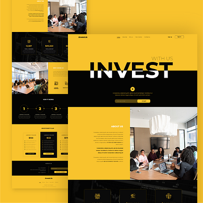 Investment group company profile web page company company profile profile ui ux uxui webdesign