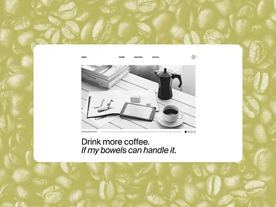 Coffee Dribbble Rebound brutalist coffee landingpage rebound