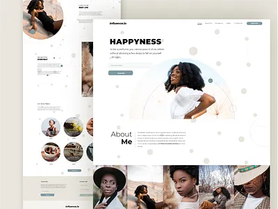 Personal website design brand identity influencer personal ui ui design uiux webdesign