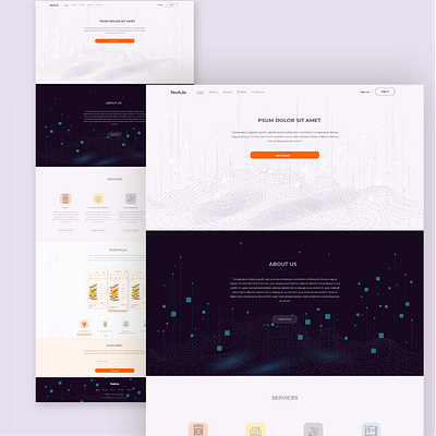 Tech company website design tech company ui uidesign uiux ux web design