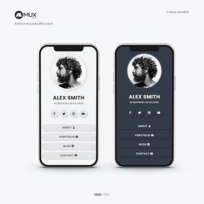 Minimalist vCard for UXDIVI Client minimal minimalist uidesign ux uxdesign vcard web webdesign
