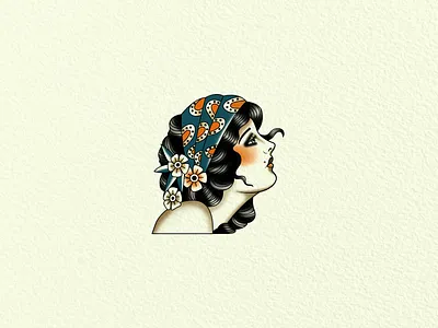 Gypsy design graphic design illustration tattoo traditional vector