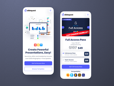 Slidequest - Mobile Screens Design animation app brand branding clean design flat graphic icon illustraion interface logo minimal mobile responsive typogaphy ui ux vector web website