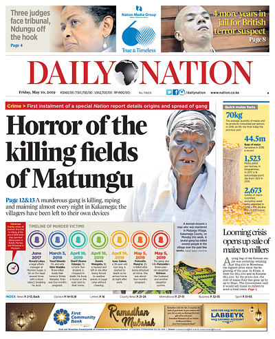 Daily Nation Cover design graphic design typography