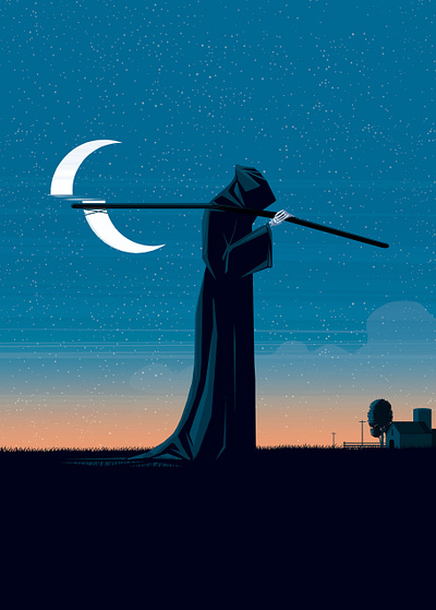 Moon conceptual digital editorial folioart illustration landscape stephan schmitz