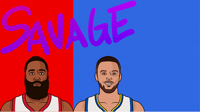 Stephen Curry and James Harden savage