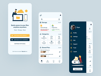 File Manager App app app design inspiration mobile app mobile design mobile trends mobile ui mobile uiux ux