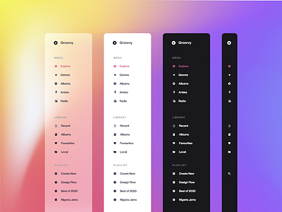 Music Web Application sidebar menu app clean daily ui dailyui dashboard design ios minimal music ui web web app