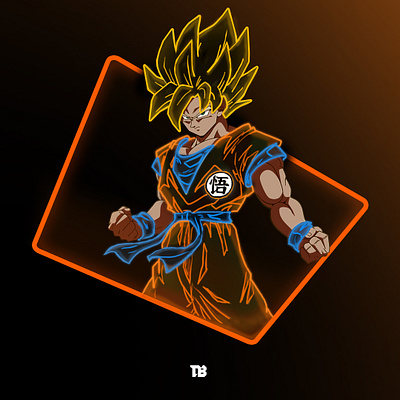 Neon Goku dragonball dragonball z goku neon photoshop