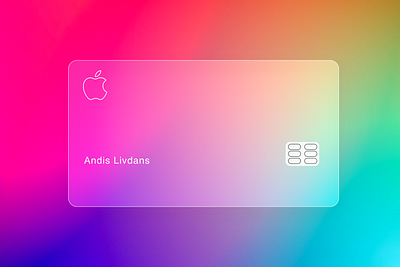 Glassmorphism adobe xd credit card