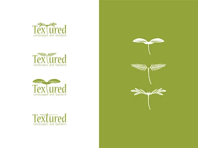 Textured design elegant flowers garden landscapes logo vector