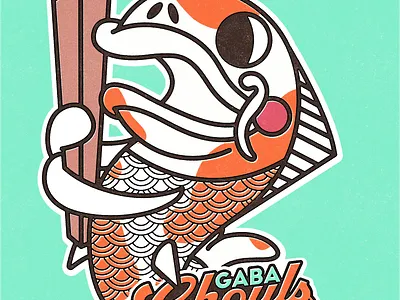 Koi fish illustration koi koi fish sports logo