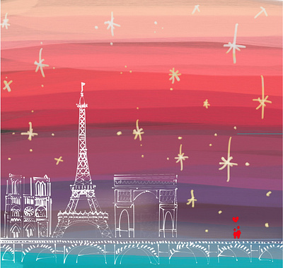Paris illustration eiffel tower illustration paris