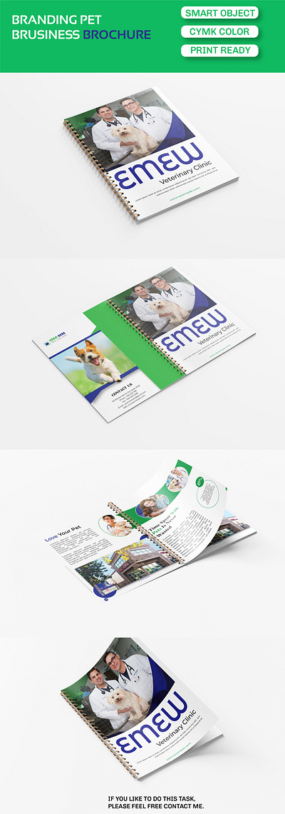 Company profile mockup 01 brochure brochure template catalog design petshop