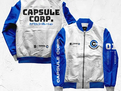 CAPSULE CORP. Bomber Jacket Design branding design experiment graphic design illustration lines logo minimalist mockup mockups portrait simple