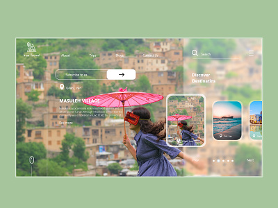 Travel Landing Page app city creative design iran travel iranian iranian graphic designer landing landing page ui landingpage tour travel trip ui uidesign uiux user experience userinterface ux