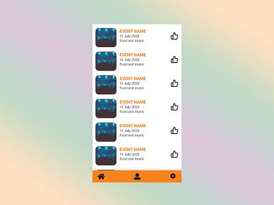 Event Listing #070 app dailyui design