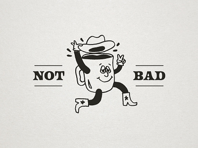 Not Bad Shirt branding design illustration