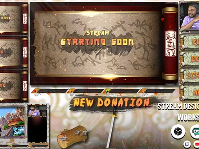Twitch Animated Overlay Pack Ninja Scroll animated twitch overlay streaming overlay twitch twitch graphics twitch overlay twitch streamer twitchbanner twitchgraphics twitchpanels twitchscreens