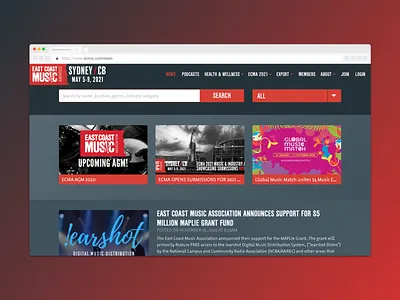 ECMA — Responsive Website Design (News Page) computer desktop responsive web web design