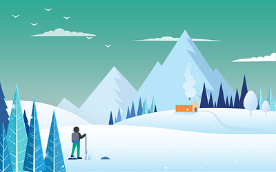 Winter theme gameplay backgrounds flatdesign game game background game design illustration