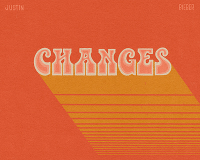 Changes album art custom type design hand lettering handlettering lettering letters music procreate retro texture type typography