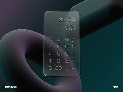 Calculator calculator challenge dailyui dark glass