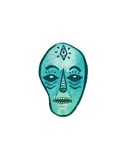 Face 1 art design doodle esoteric faces illustration photoshop series art texture weird
