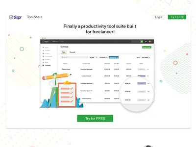 Tispr - Tool Store app branding creative design digital illustration ui ux web website